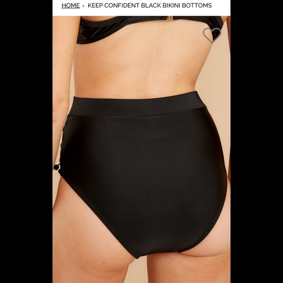 🆕️ NWT Red Dress Boutique Keep Confident Black Bikini - Picture 3 of 12